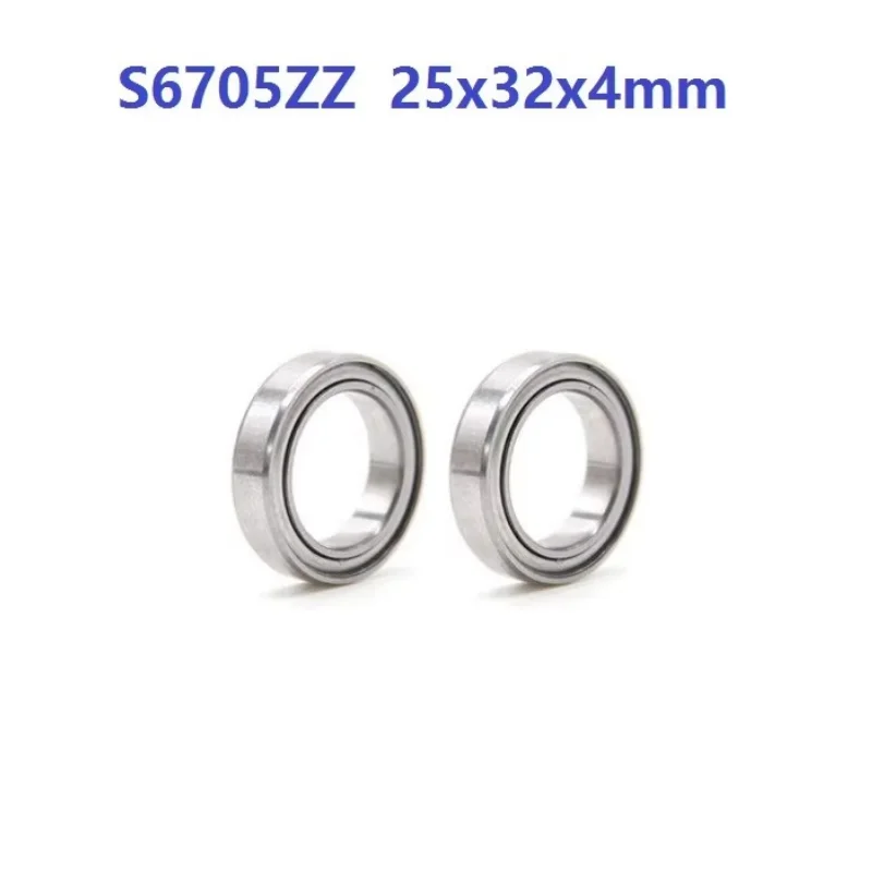 6pcs Stainless Steel Bearing S6705ZZ  ABEC-5 25*32*4mm Deep Groove Ball Bearings S6705 S6705Z 25x32x4 mm