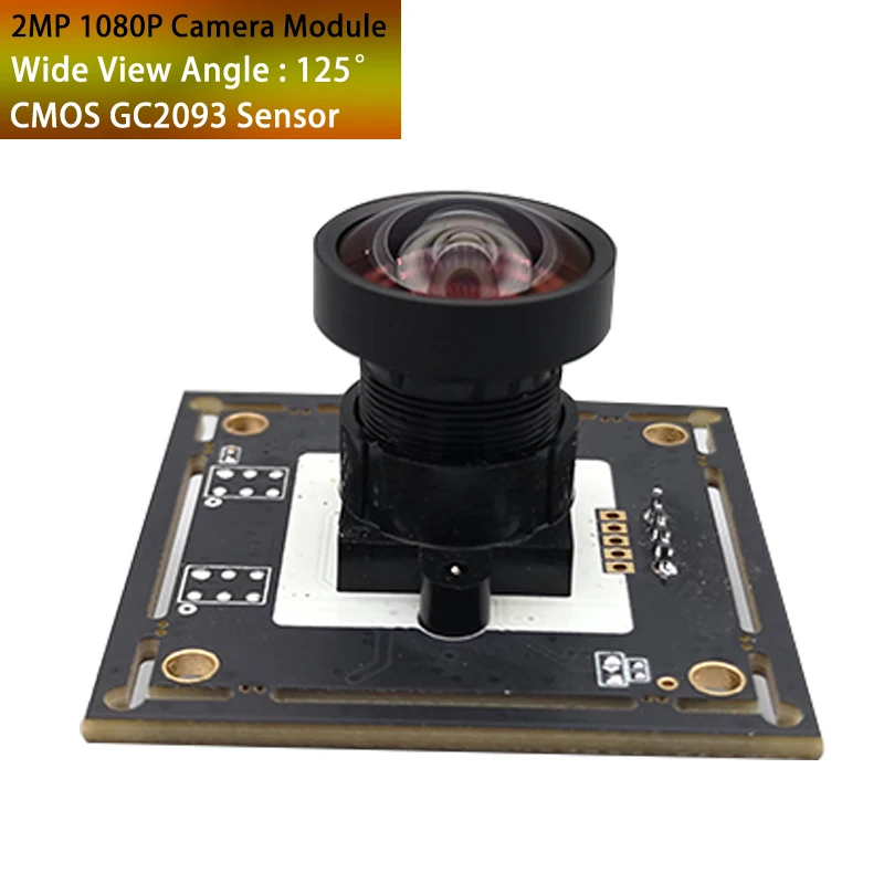

2MP 1080P HD USB Camera CMOS Module GC2093 60fps Wide View Angle 125Degree High Resolution Distortionless For Face Recognition