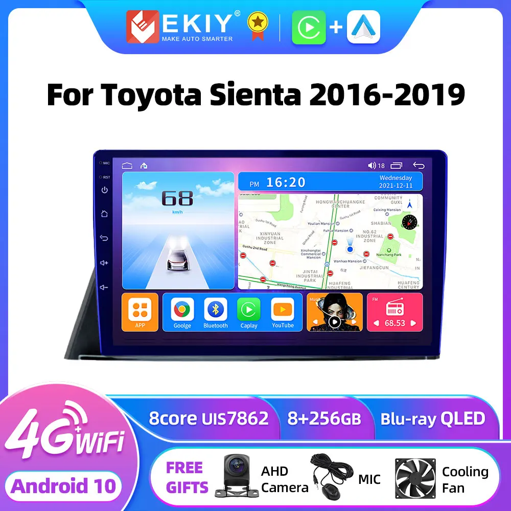 

EKIY T7 Android For Toyota Sienta 2016-2019 Car Radio Multimedia Video Player Stereo Navigation GPS No 2din DVD AI Voice Carplay