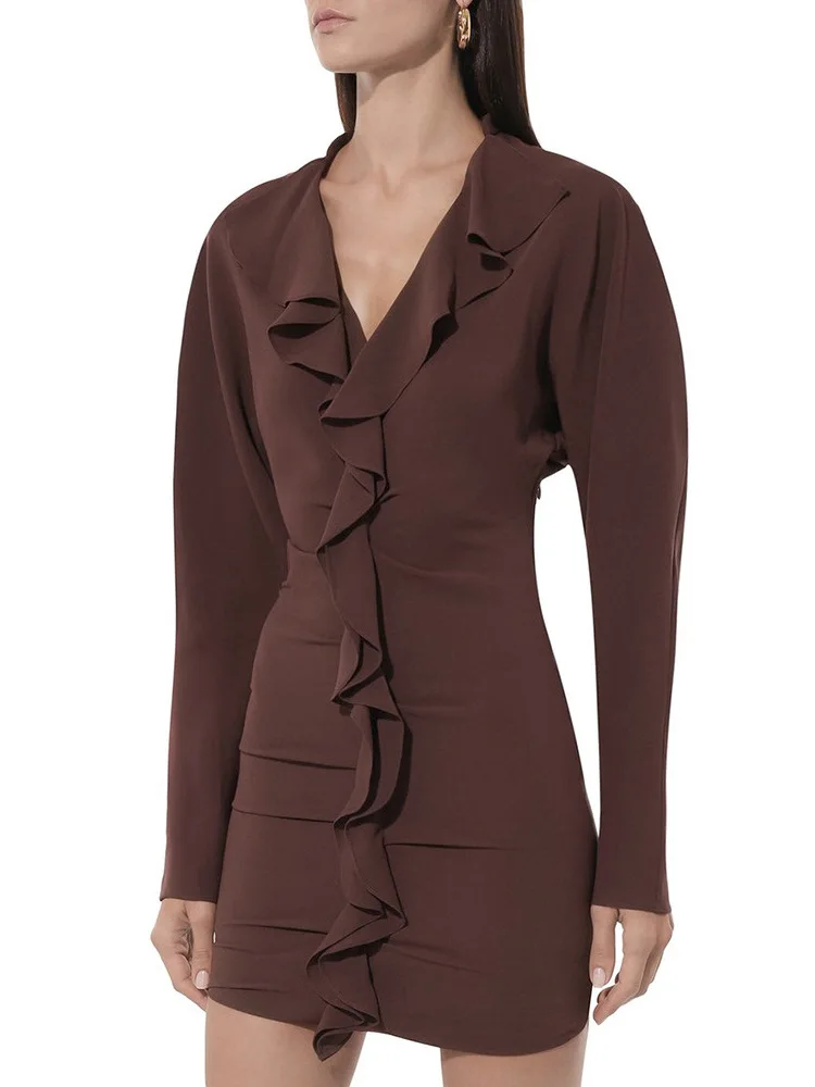 드레스 여성 드레스 쉐이프웨어 봄 새틴 진주 장식 플리츠 맥시 연회 프렌치 시크 스타일 정교한 예술적 표현