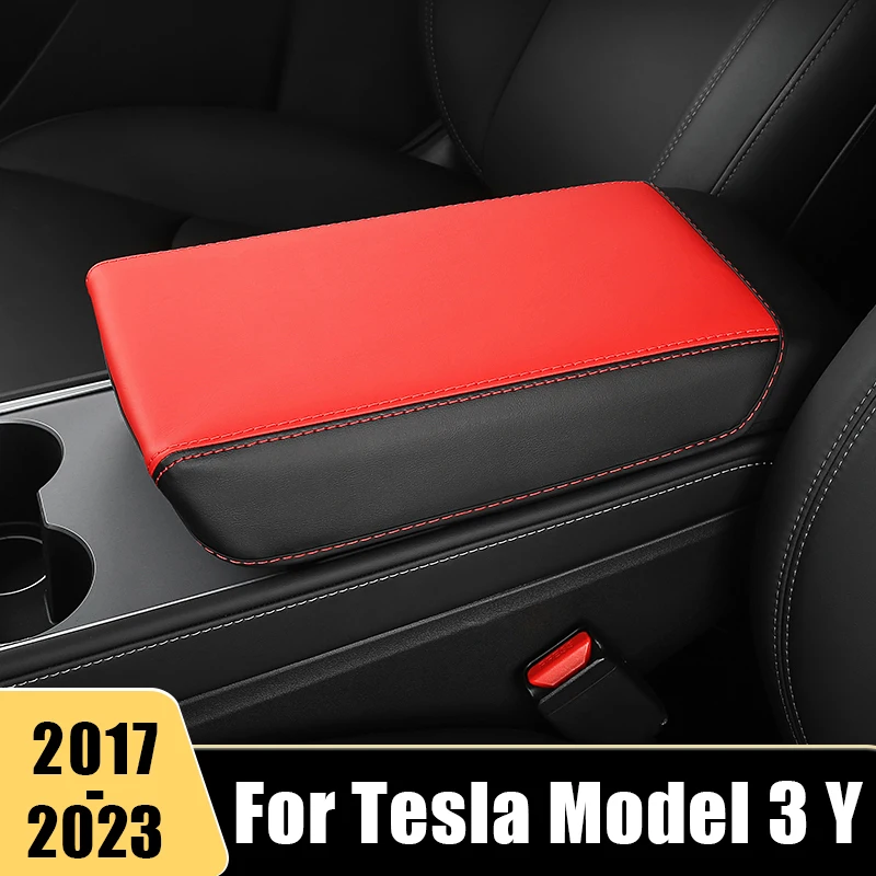 

For Tesla Model 3 Y 2017 2018 2019 2020 2021 2022 2023 Car Central Console Armrest Cover Scratchproof Mats Protector Accessories