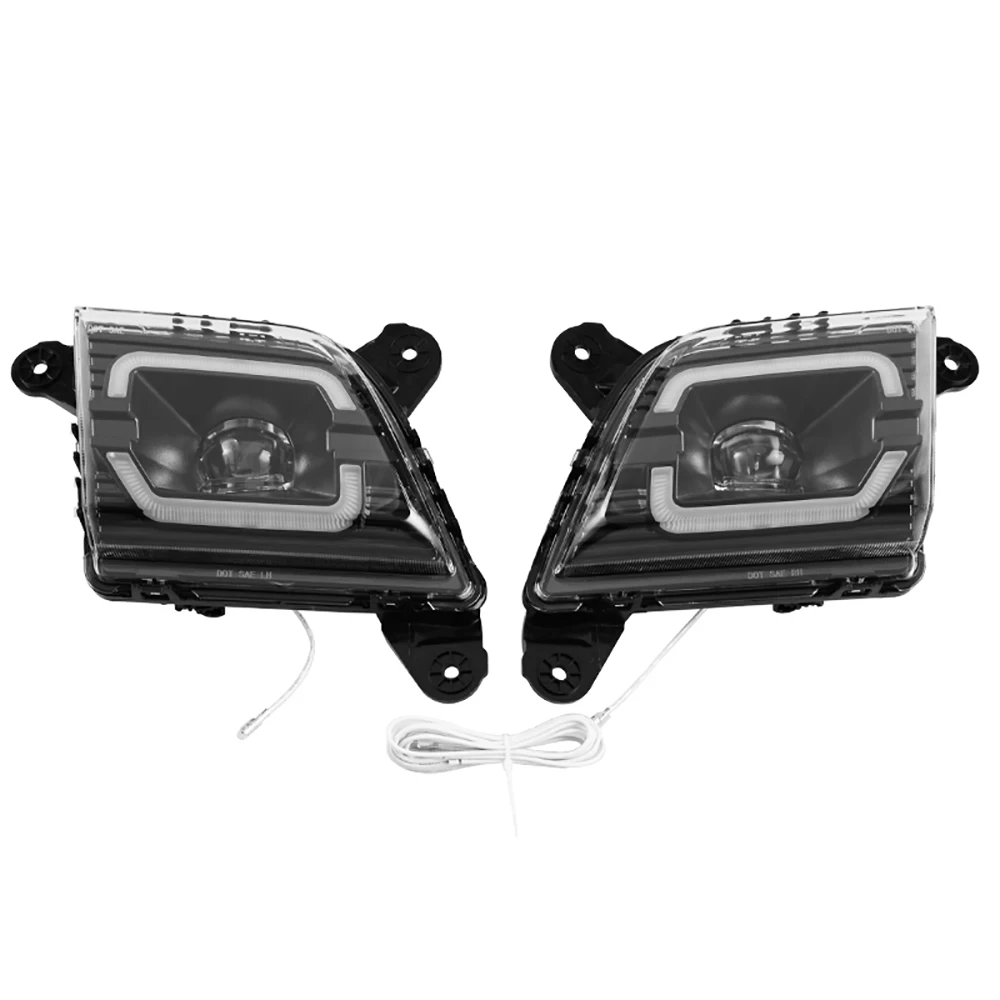 

For Chevy Silverado 1500 2019 2000 2021 2pcs Car Front Bumper Fog Light Daytime Running Drive Lamp Car accessories