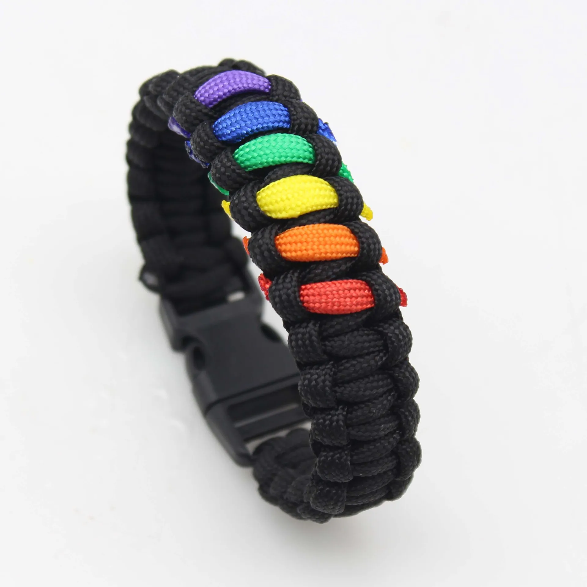 Paracord-Armband für Herren, modisch, 7 Stränge, 4 mm, taktische Fallschirmschnur, Überlebensarmbänder, Notfall, für Outdoor-Camping, Wandern – Detail 5