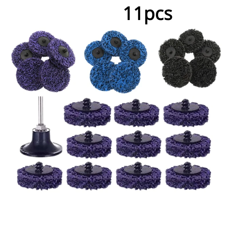 

11 шт./набор, абразивные диски для удаления ржавчины, 2 дюйма, 50 мм