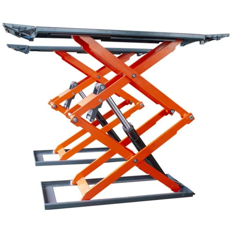 Small scissors car lift, movable without digging holes, maintenance lift