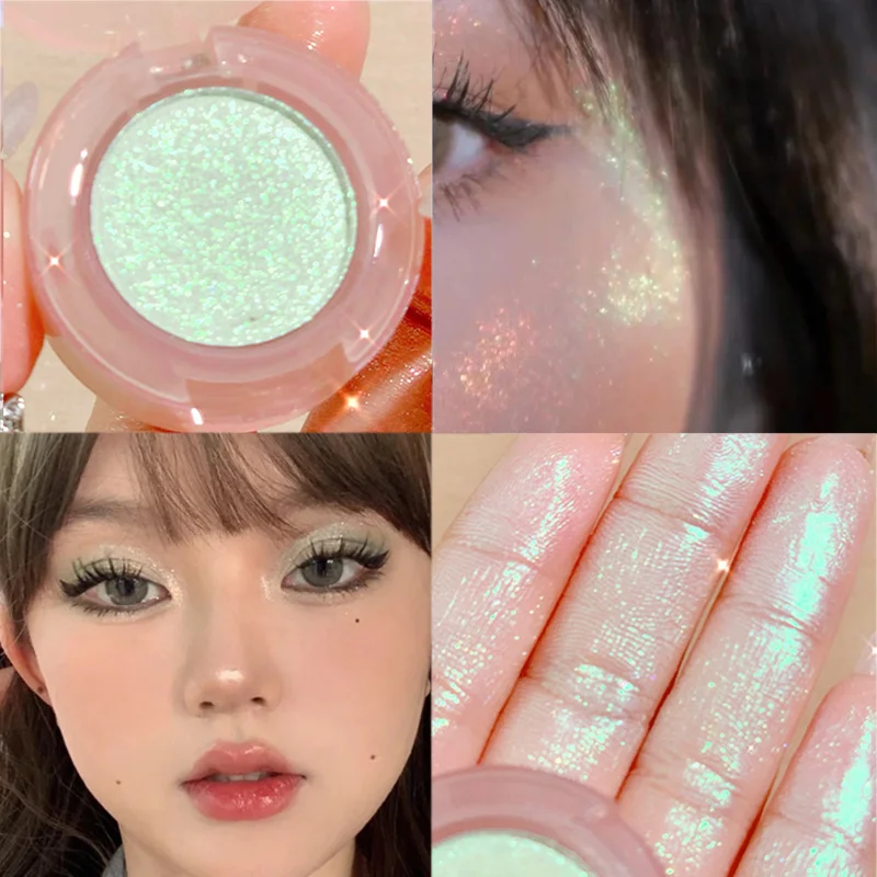 Monochrome Glitter Eyeshadow Pearlescent Highlighter Powder Diamond Potato Texture Eye Shadow Brighten Eyes Makeup Cosmetics