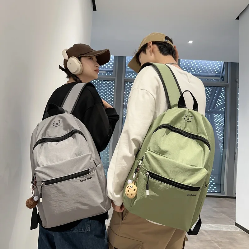

Kids Backpack for Men Trendy School Bag Fashionable Casual Lightweight Class Bags for Girl Simple Versatile Backpack Mochila Sac