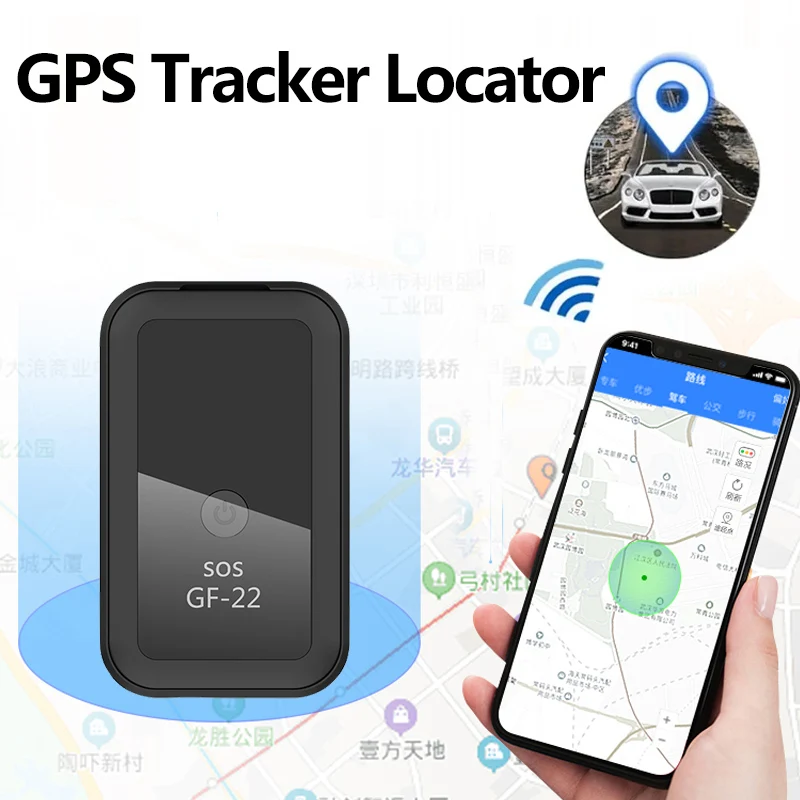Perangkat Pelacak Mobil GF-22 Magnet Kuat Alarm Otomatis Pelacak GPS Mini Mobil Motor Kontrol Suara Perangkat Anti-Hilang Pelacak Lokasi