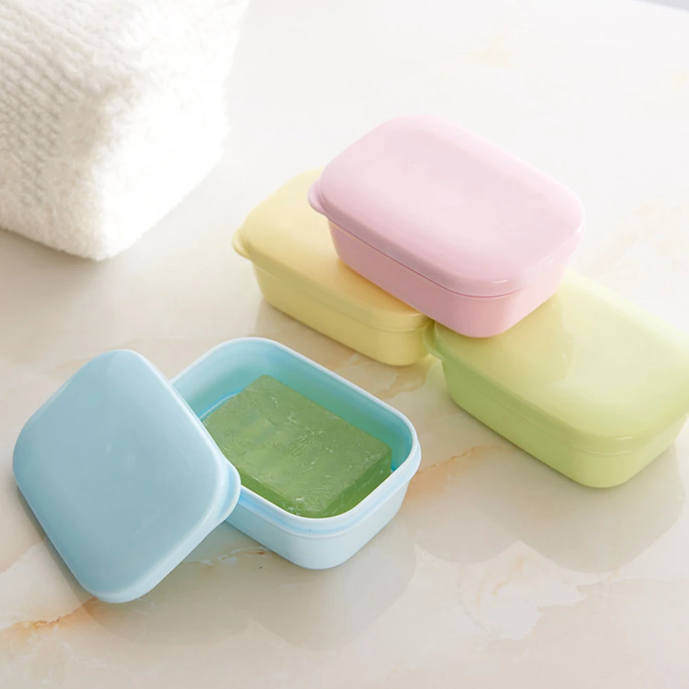 

Soap Box Blue Bathroom Container Home Case Handmade Outdoor PP Dish Waterproof Slotted Drainer