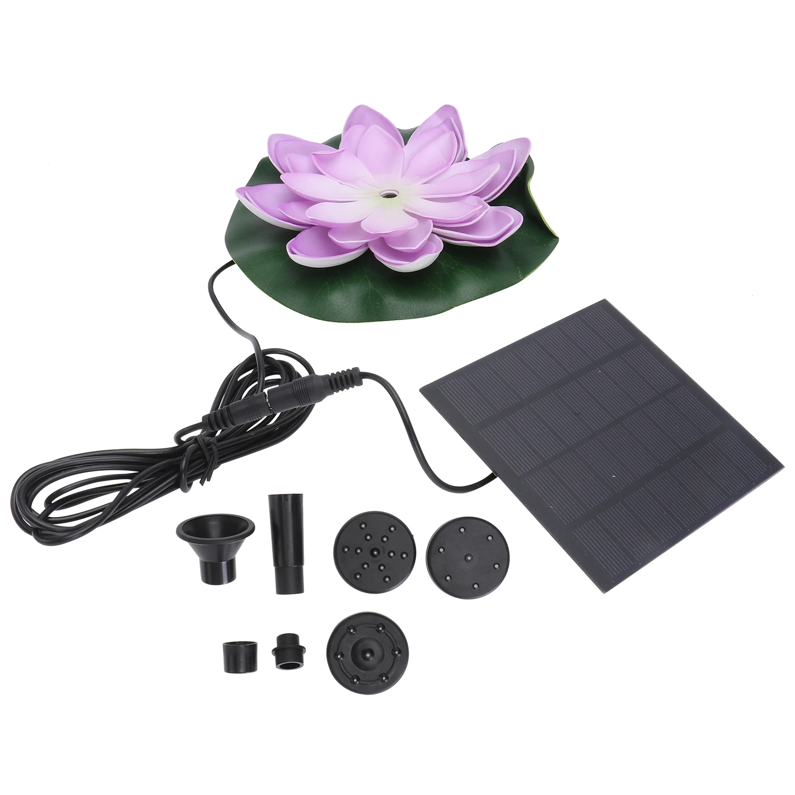 

1 Set Solar-Powered Lotus Fountain Energy Saving Low Noise Floating Garden Pond Fishpond Landscape Water Feature Outdoor Solar