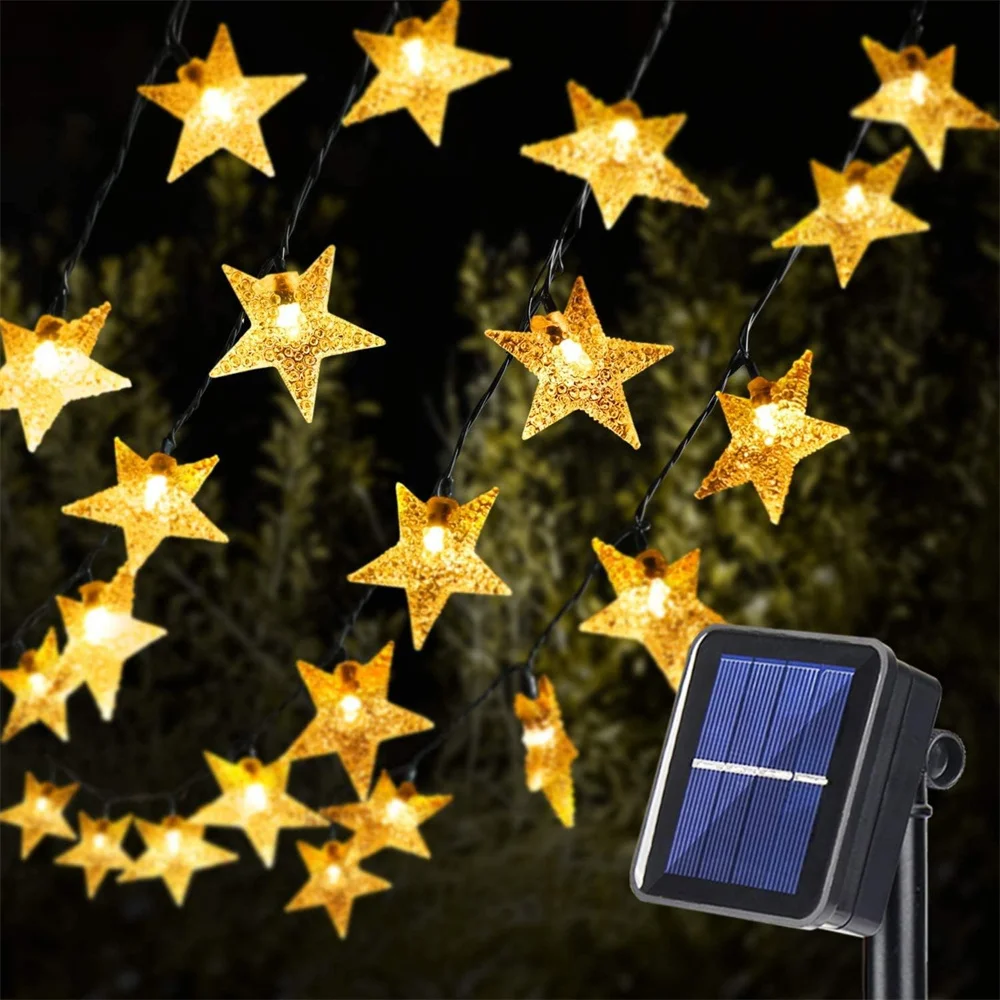 Solar Star Twinkle String Lights 200LED 8Modes Solar Powered Fairy Decorative Light Waterproof Lights for Gardens Lawn Patio 407