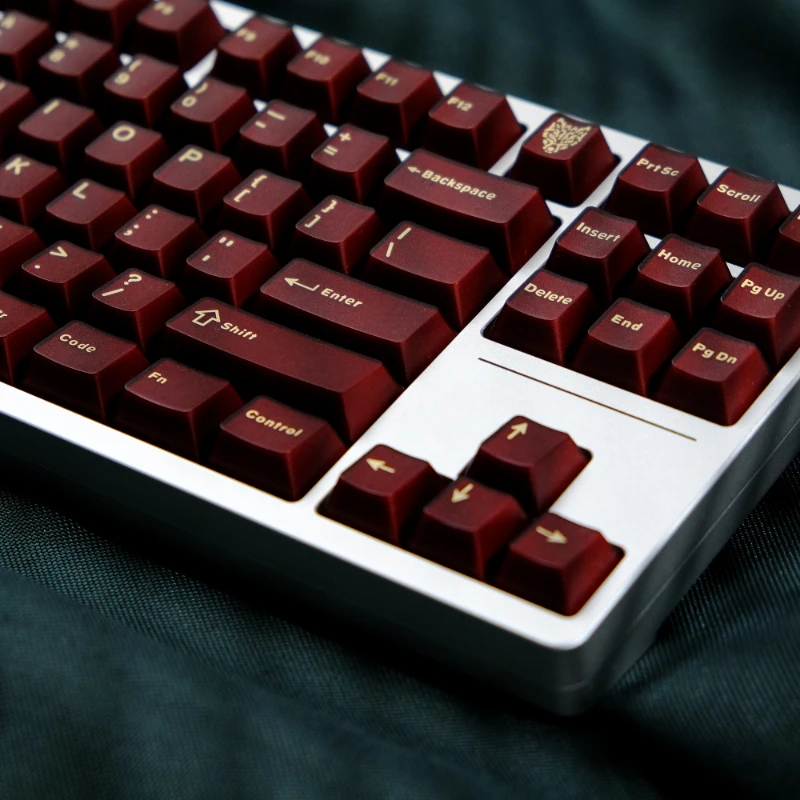 Vinho vermelho temático Keycaps Set, Altura de fábrica original, ABS Vintage teclado mecânico, Keycap Acessórios, Pyga (sem área Pad)