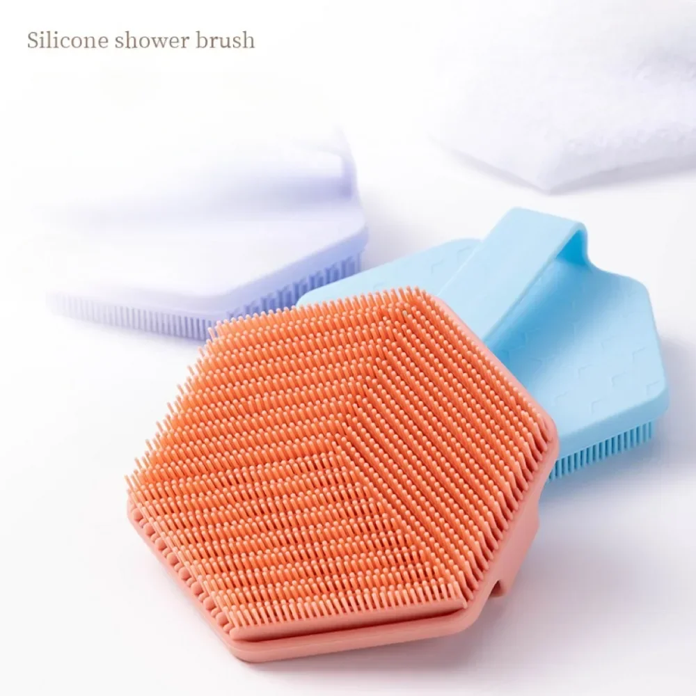 Soft Silicone Body Scrubber Handheld Shower Cleansing Brush Gentle Face Body Exfoliating and Massage for All Kinds of Skin