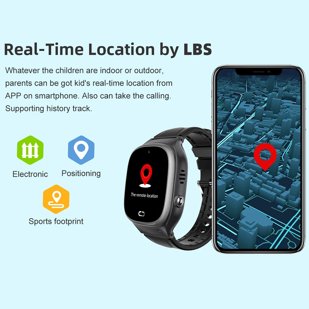 2G Kids Smart Watch Phone IP67 Waterproof SOS LBS Location Call Back Monitor Safty Zone Children Smart Clock For Boys Girls Gift