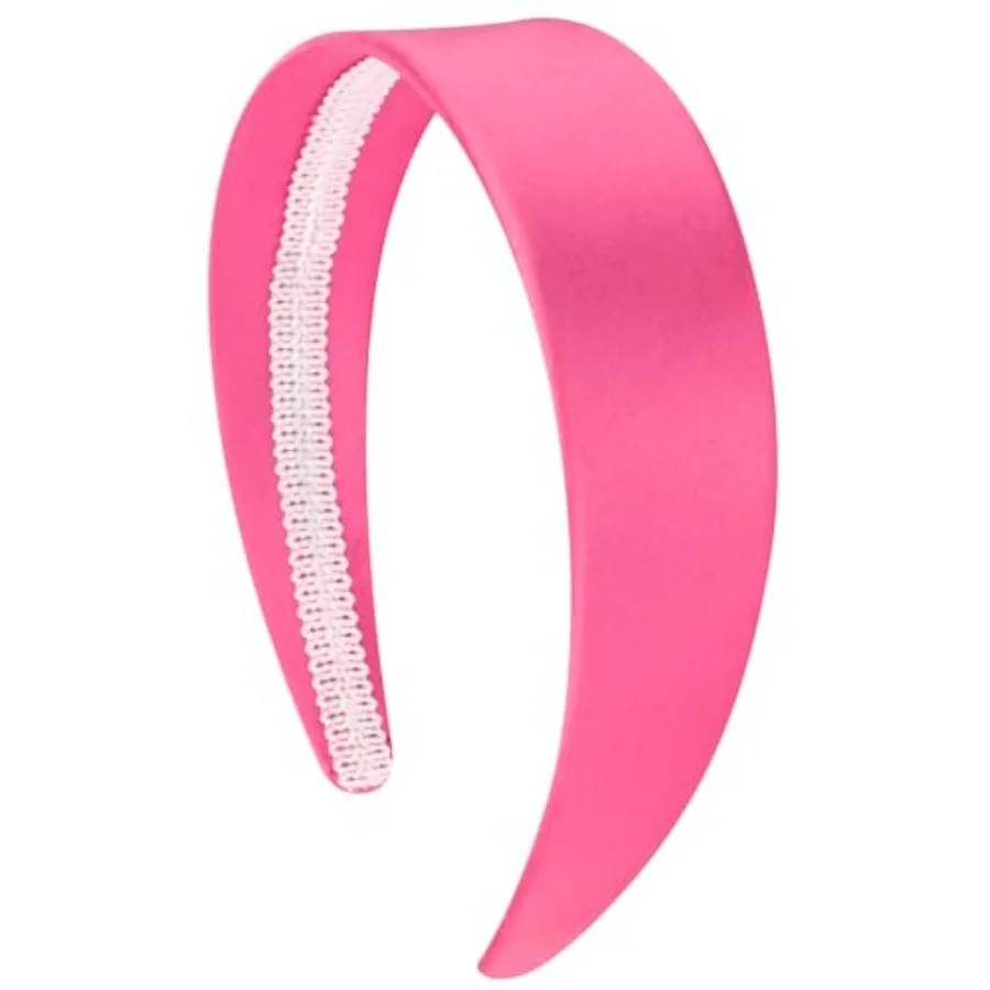 

Headband for Women Girls 1.6 Inch Wide Headbands Satin Head Bands for Womens Hair Solid Simple Holiday Hair Bands Cosplay Hallo