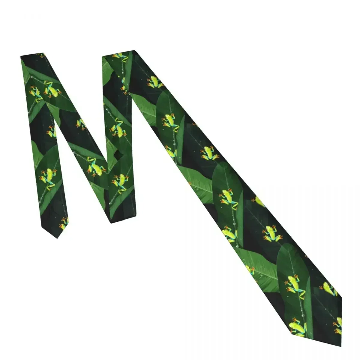 Frogs and Palm Leaf Tie for Men and Women, Gravata, Acessórios de vestuário