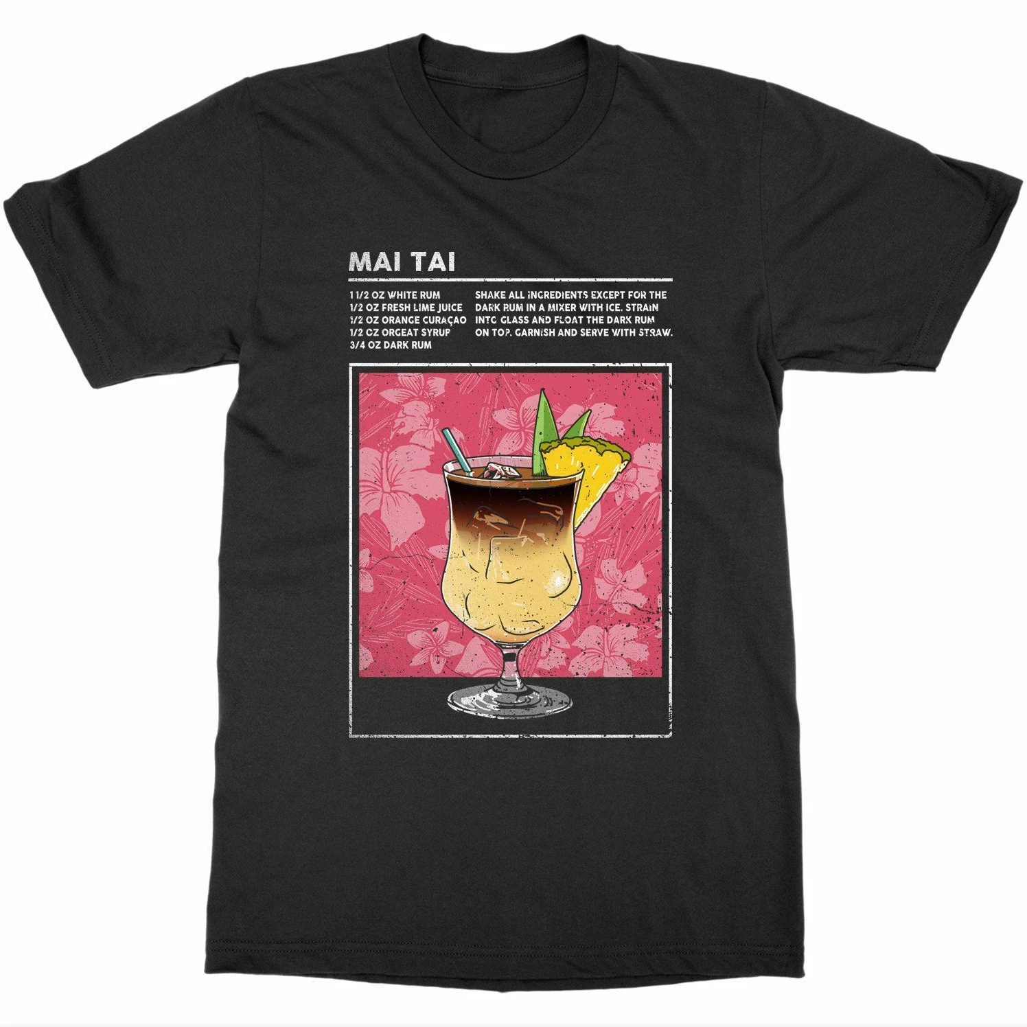 

Mixed Drink Cocktail Alcohol Mai Tai Happy Hour Bartender Mens T-Shirt. Summer Cotton Short Sleeve O-Neck Unisex T Shirt New