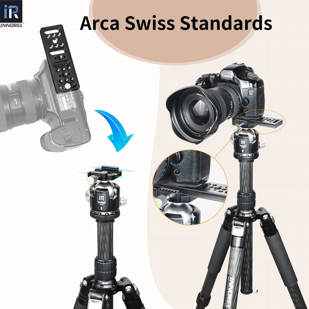 INNOREL CP1104 110 * 38mm Wielofunkcyjna Płytka Serowa z Gwintami 1/4 i 3/8 cala, Płytka Montażowa Arca Swiss do Kamery — zdjęcie produktu 4