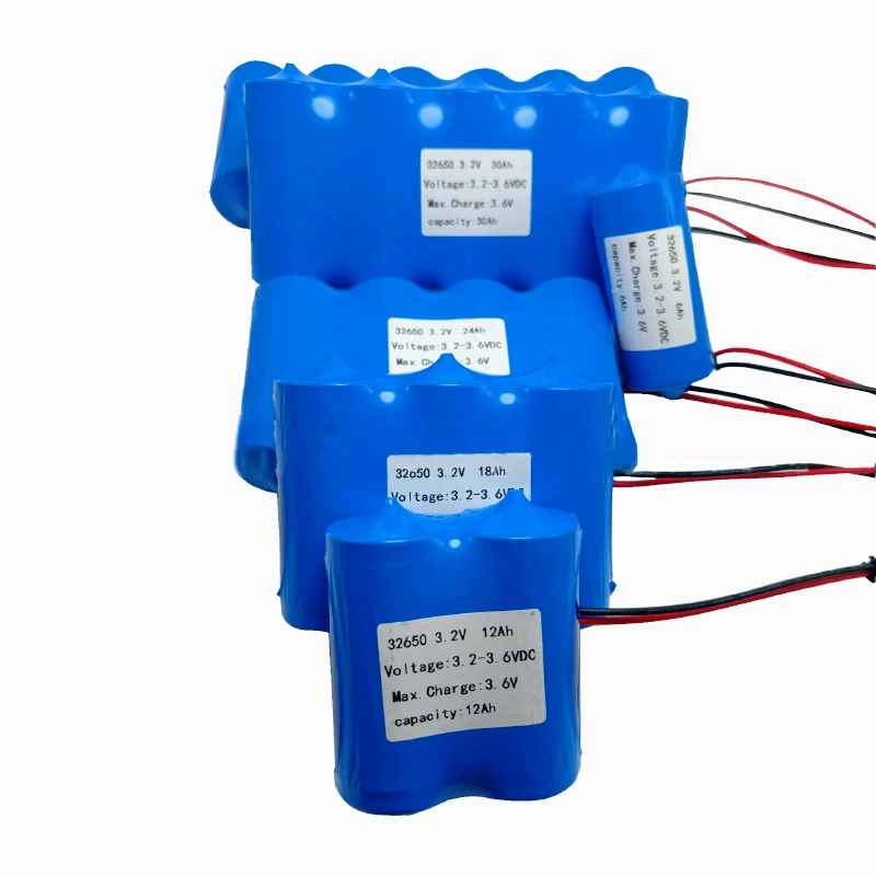 32650 1-6 Cell Battery Pack 3.2V LiFePO4 Battery Lithium Iron Phosphate Battery 6000mAh-36000mAh for Outdoor Solar Street Lights
