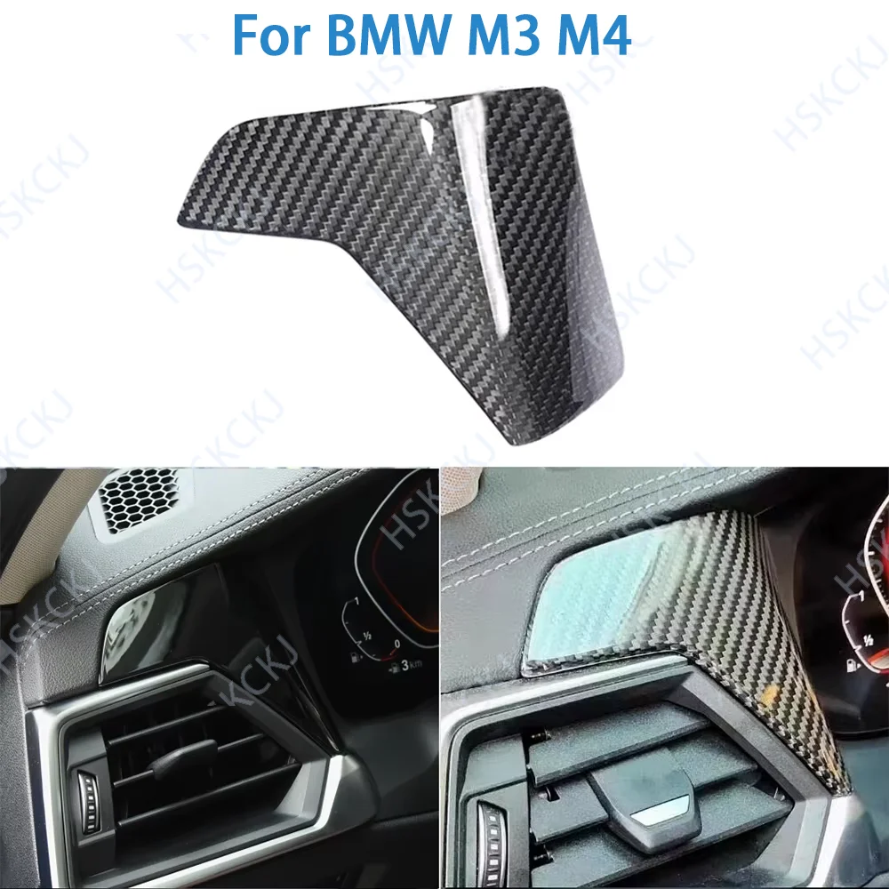 

For BMW G80 G81 M3 G82 M4 3 4 Series G20 G22 2021-2023 Real Dry Carbon Fiber Dashboard Air Outlet Cover Trim Car Accessories