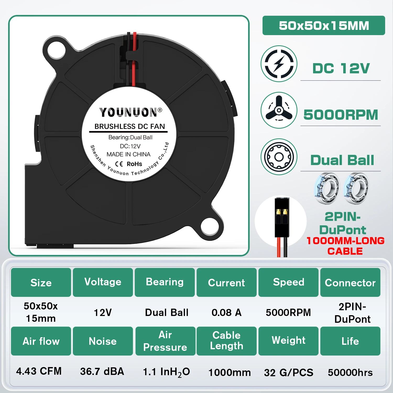 12V Ball 1M DuPont