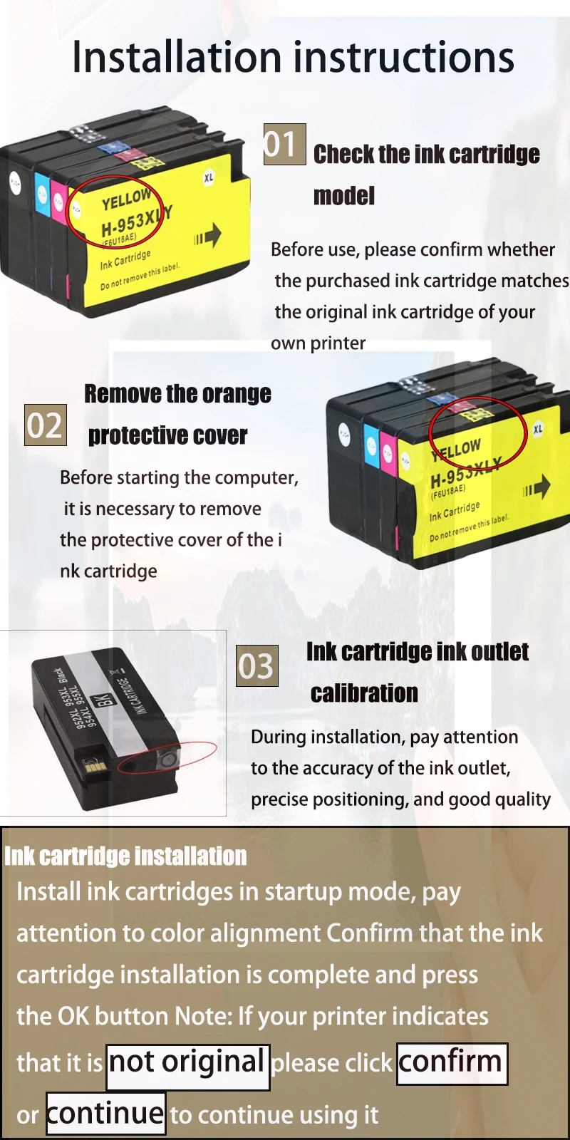 einkshop 953XL 953 XL Compatible Ink Cartridge  For HP Officejet Pro7740 8210 8218 8710 8715 8719 8720 8725 8728 8730 printer