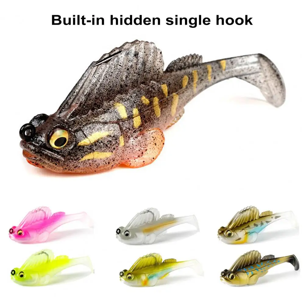 

7.5CM/14G Soft Mudskipper Lure with Sharp Hook Paddle Tail Artificial Jump Fish Bait Freshwater Saltwater Fishing Accessories