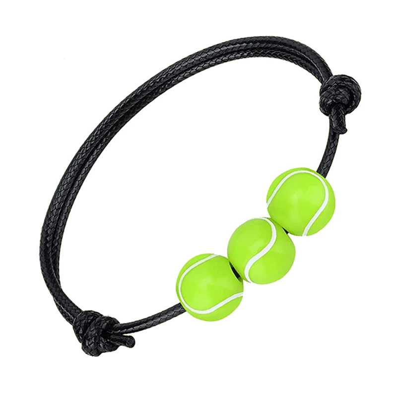 20 Pcs Tennis Ball Beads Adjustable Wristbands For Teens Sport Team Gifts Tennis Ball Favors