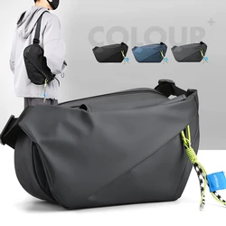 Fashion Chest Bag Men's Crossbody Bag Leisure Sports Trend Shoulder Bag Travel Portable Cell Phone Bag Waterproof Oxford Bag