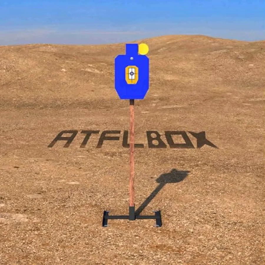 System stojaków na cel z stali AR500 o grubości 3/8 cala do treningu strzeleckiego z reaktywnymi celami i celami typu hostage o wymiarach 12'' x 20'' oraz Dura