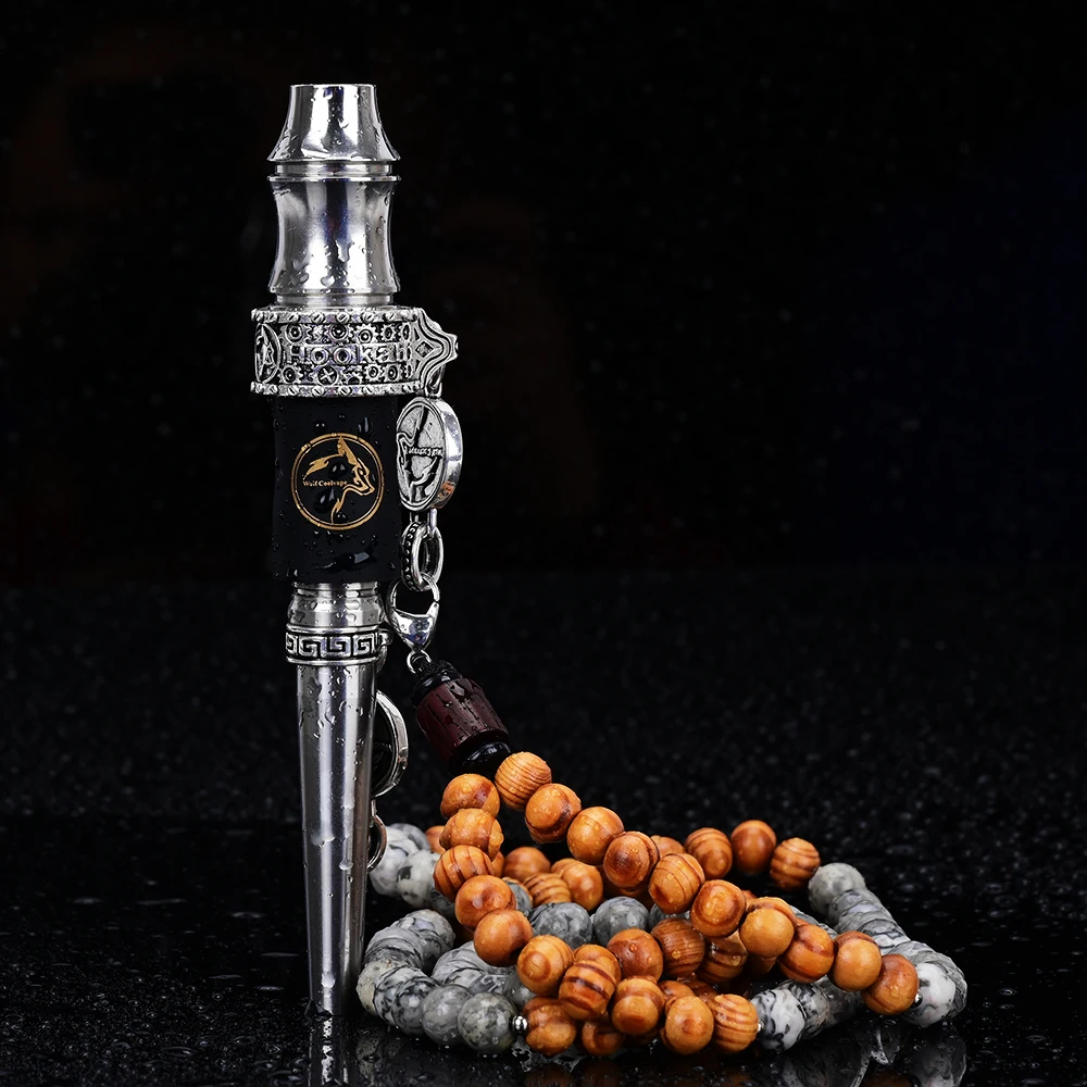 

Wolfcoolvape арабский кальян мундштук камень деревянная цепочка 316, мундштук из нержавеющей стали, кальян ShiSha, оригинальный мундштук