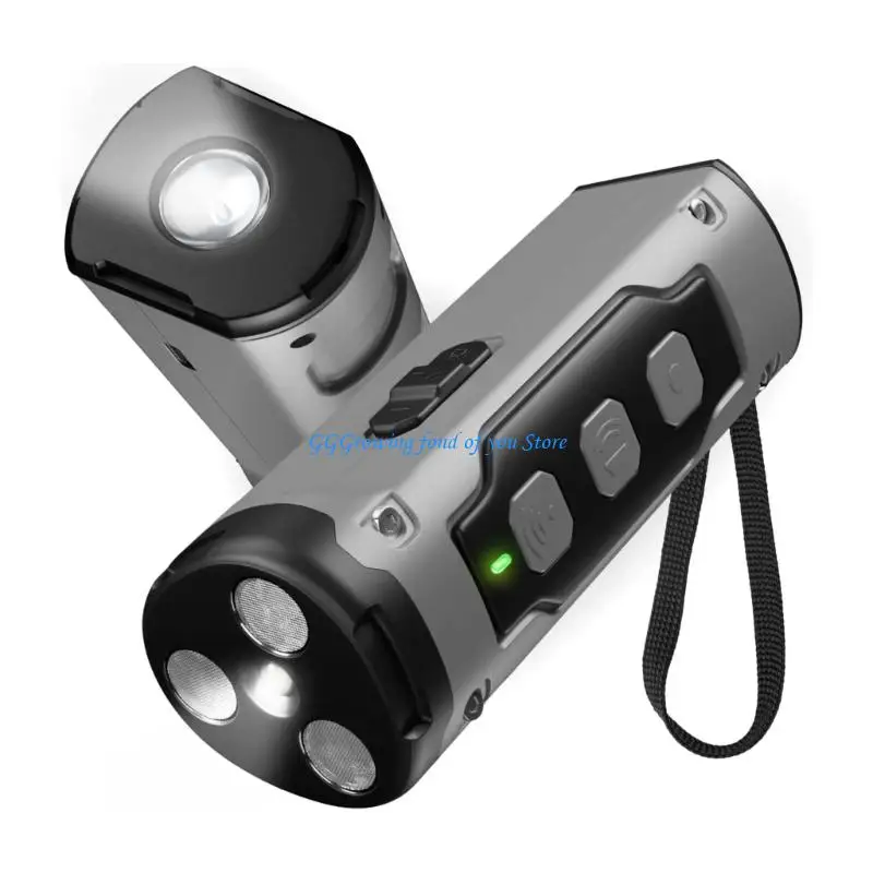 

H9EB Ultrasonic Dog Repellers with Large Power LED Light ABS for Outdoor Safety