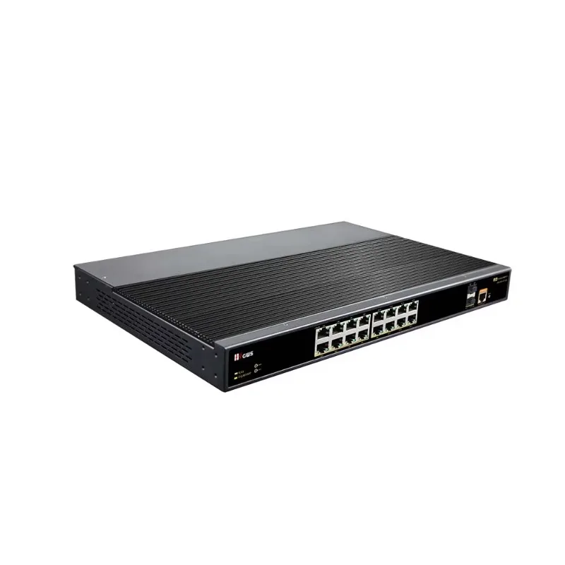 L2+ Switches Network 16*10/100/1000M Ports + 2*100/1000M Uplink SFP Fiber Ports Industrial Ethernet Switch IPV4/ IPV6 Managed