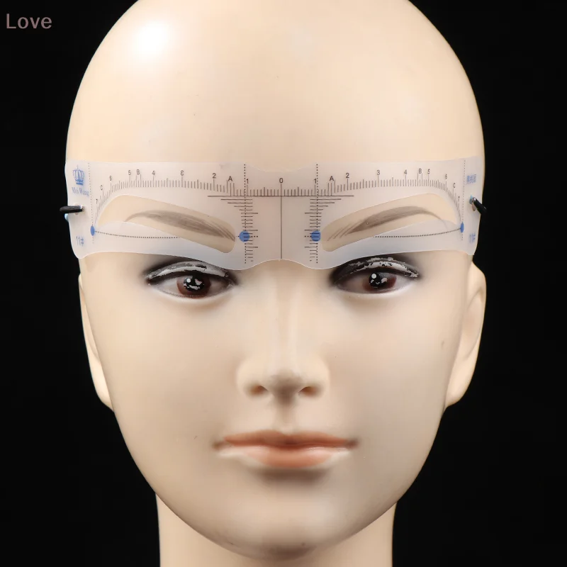 [L&P] 12 قطعة استنسل حواجب من السيليكون قالب بطاقة دليل رسم المكياج أدوات مكياج ذاتية الصنع للتشكيل