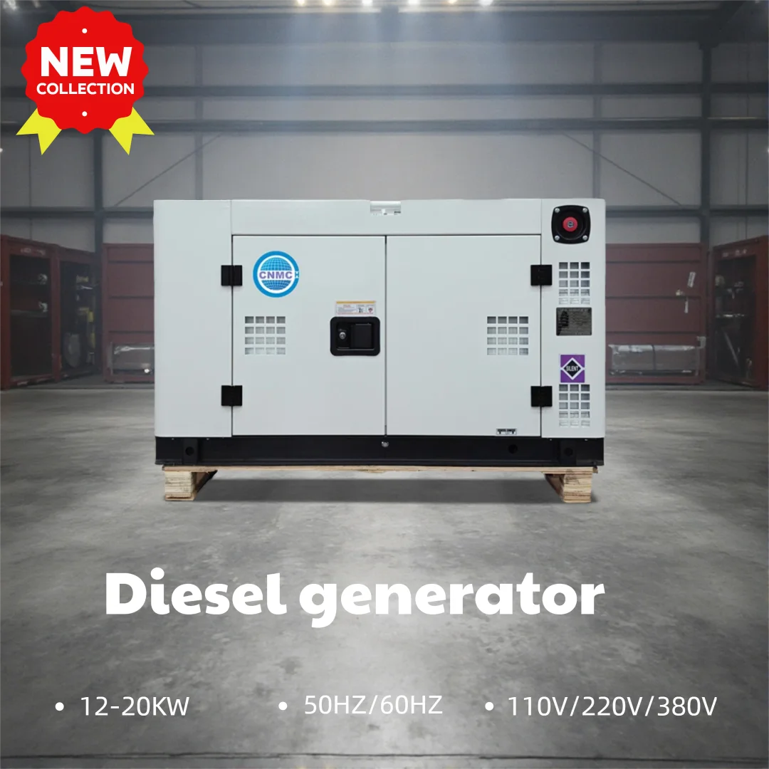 CNMC 10KW 15KW 20KW 50HZ/60HZ 110V/220V/380V Mute Diesel Generator Power Generator 230V Combustion Unit Twin-Cylinder Vertical