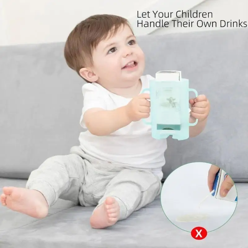 R66D Squeeze Proof Holder with Easy Grip Handles and Lid for Feeding Baby Holder Squeeze Holder