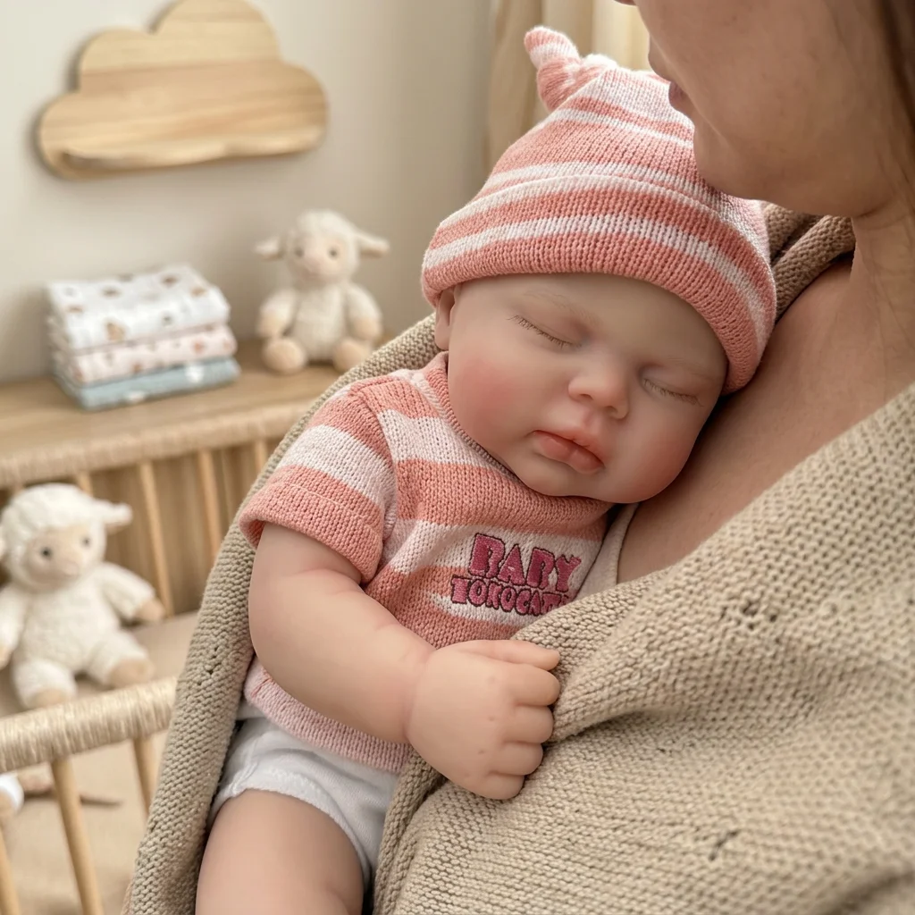 13 Inch Cute Silicone Bebe Reborn Baby Doll Toy Soft Touch Newborn Doll For Birthday Gifts