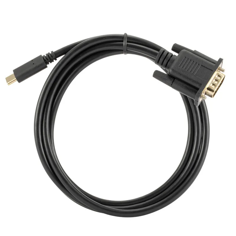 RYRA 1080P Tipo usb-c a VGA 180CM Cable tipo c a VGA convertidor adaptador para MacBook Pro MacBook Air Samsung Galaxy