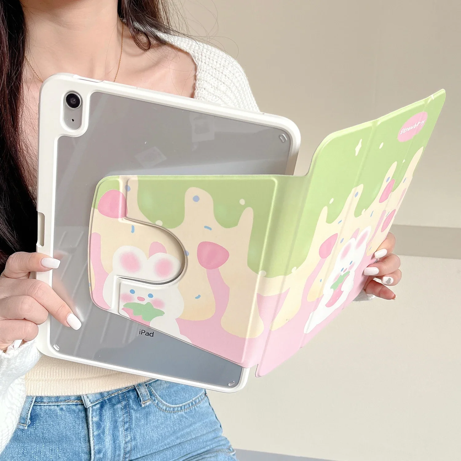 Rotazione Per iPad Custodia Air MINI 3 4 5 6 7 8 9 10 Generazione 10.9 10.2 10.5 Modello carino Supporto in pelle Tablet Cover Regalo per bambini