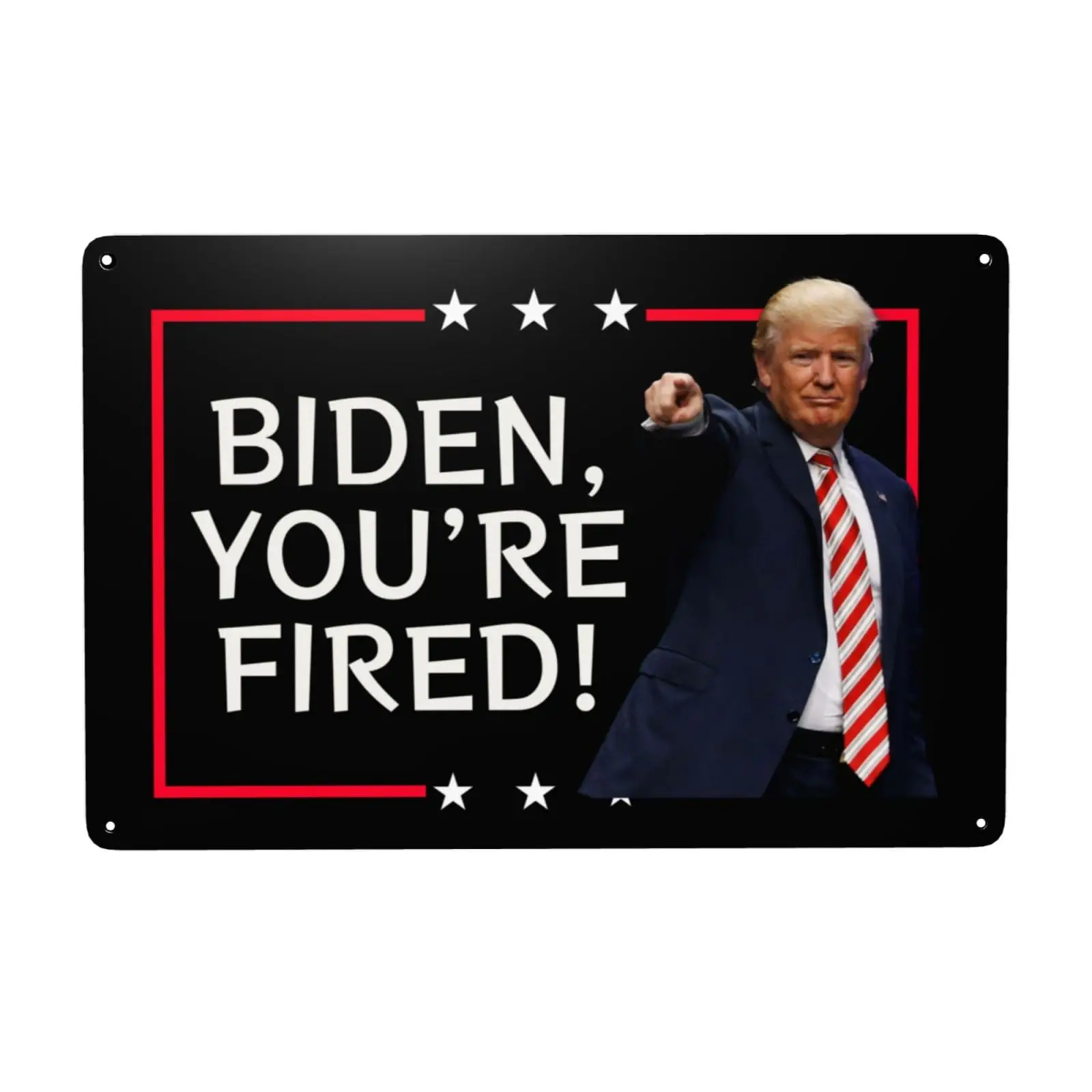 MULIHU Trump 2024 Biden,Youre Fired Tin Signs Vintage Metal Sign Iron Painting for Home Bar Coffee Kitchen funny Wall Decor 8x12