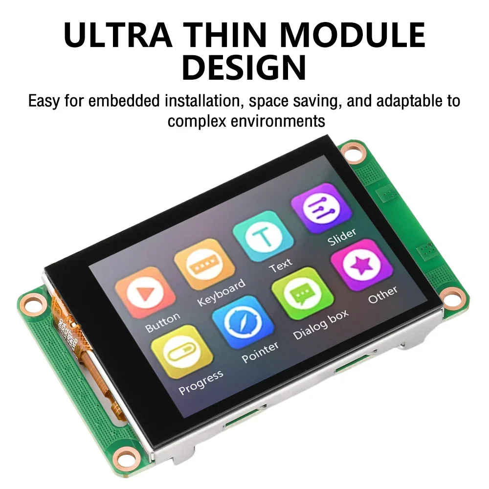 2,4-Zoll 320x240 Smart-LCD-Bildschirm-Displaymodul, ultradünn, SPI-Schnittstelle, Touch-Funktion, abgerundete Ecken für Elektronik – Detail 16