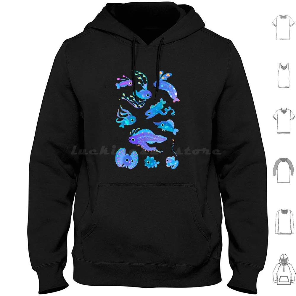 Sudaderas con capucha de pescado para bebé, manga larga, planctón de peces para bebé, zooplankton, peces marinos, biología de vida marina, pez Grideye festoneado