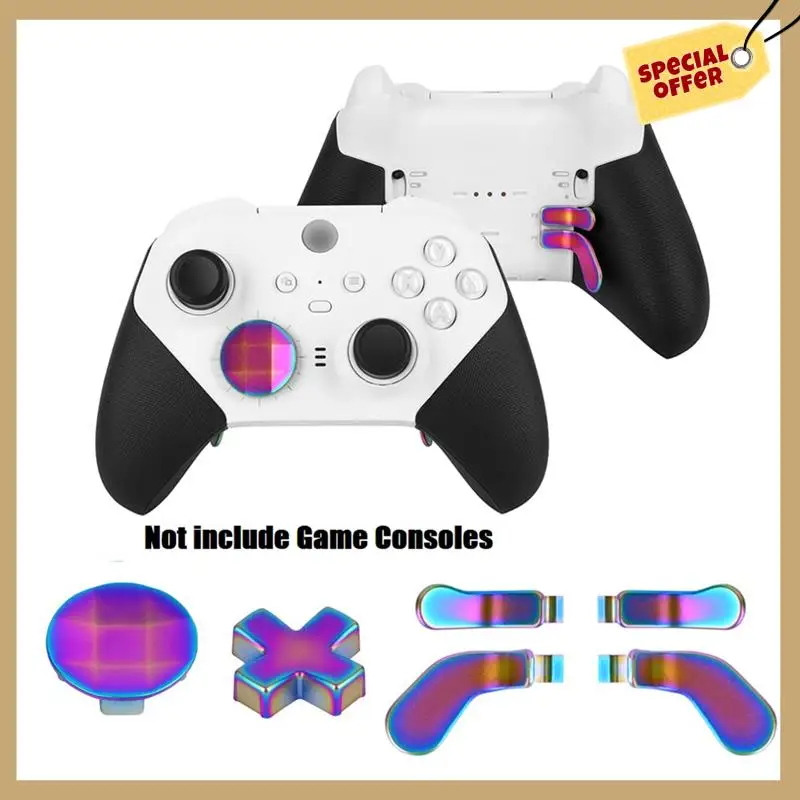 For  One Elite Series 2 6PCS Metal Controller Parts 4 Paddles 2 D-Pad Gaming Replacement Controller Component Set C Durable