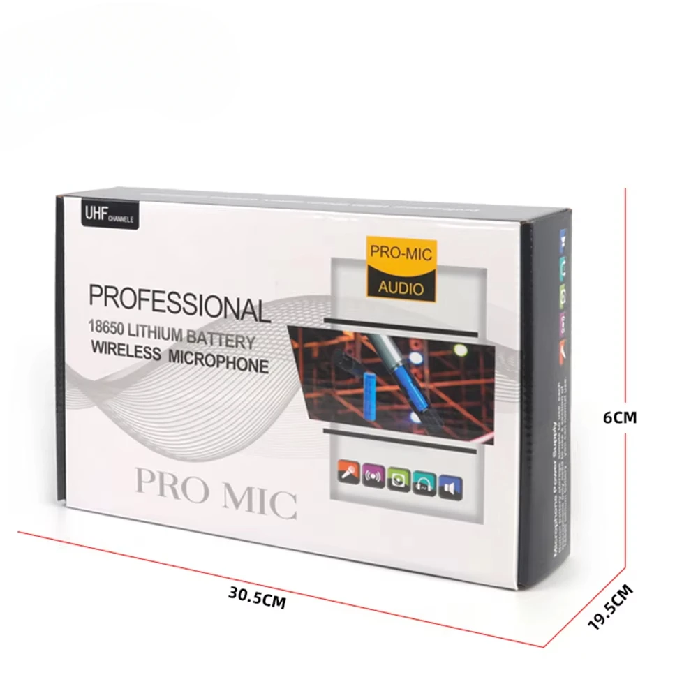 Wireless UHF PLL Controlled Professional Live Studio Microphone Recording