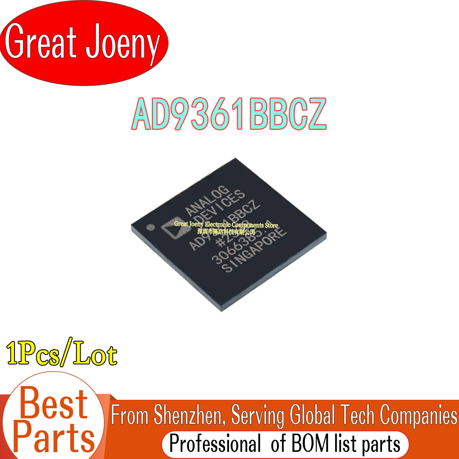 

100% новый оригинальный чип AD9361BBCZ AD9361BBCZ-REEL AD9361, микросхема радиочастотного усилителя мощности CSPBGA-144