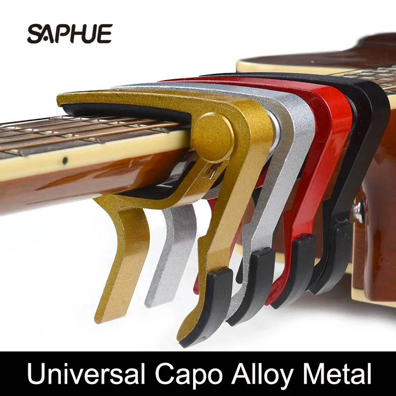 Universal Aluminum Alloy Metal Capo for Guitar, Quick Change Clamp Key, Acoustic Classic Parts, Guitar Accessories