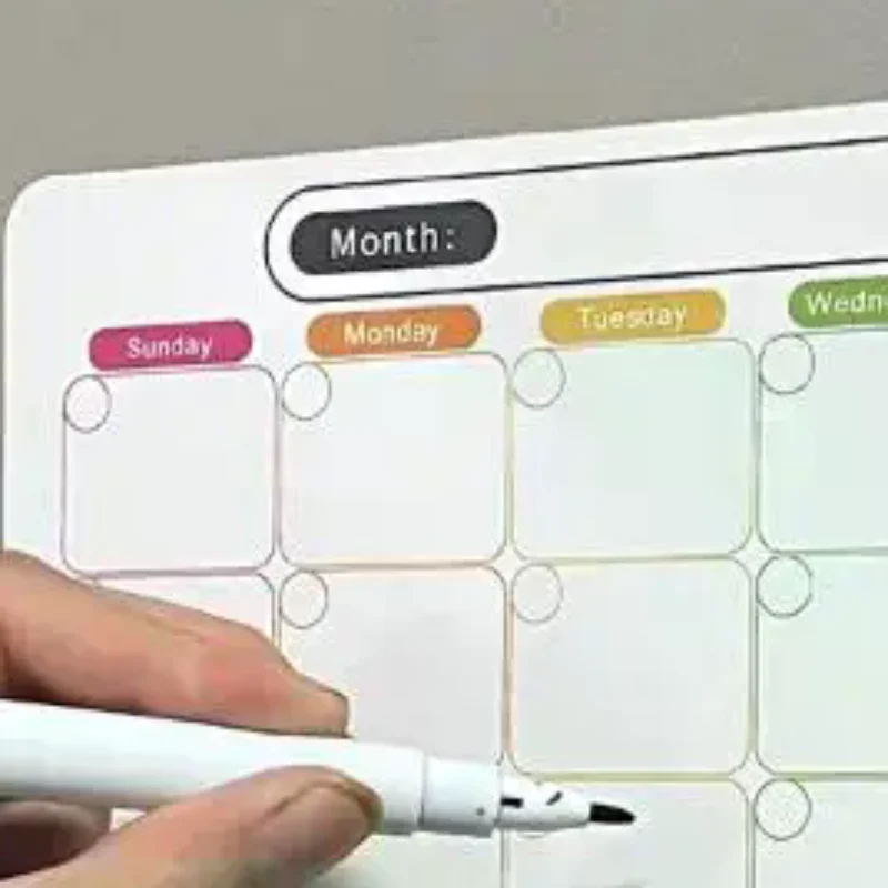 

Магнитный календарь на холодильник, ежемесячный планировщик, доска для записи, доска для заметок, блокнот, декор для кухонного холодильника