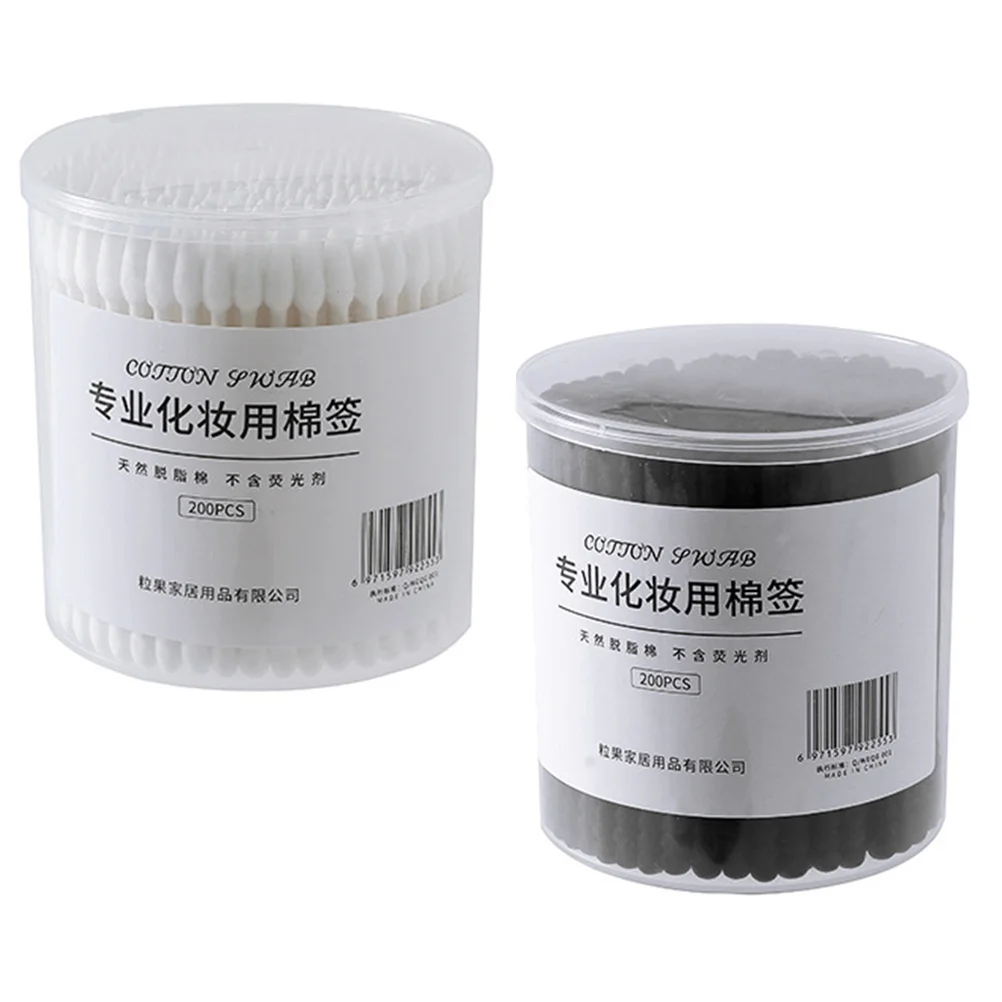 400 قطعة من عصا القطن برأس مزدوج ماصة عصا ورق متينة لتنظيف الوجه والجسم والأذن ومسحات قطنية للمكياج #5