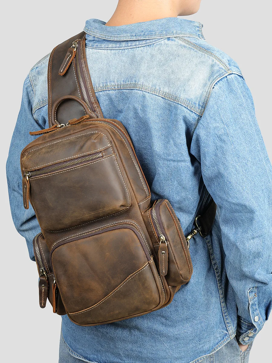 

Genuine Leather Chest Bag for Men