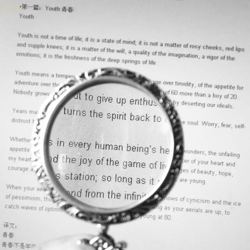 

L8RC Hanging Magnifier Portable 3X Magnifier Monocle Lens with Hanging Necklace for Reading Crafts Needlework Jewelry Hobbies